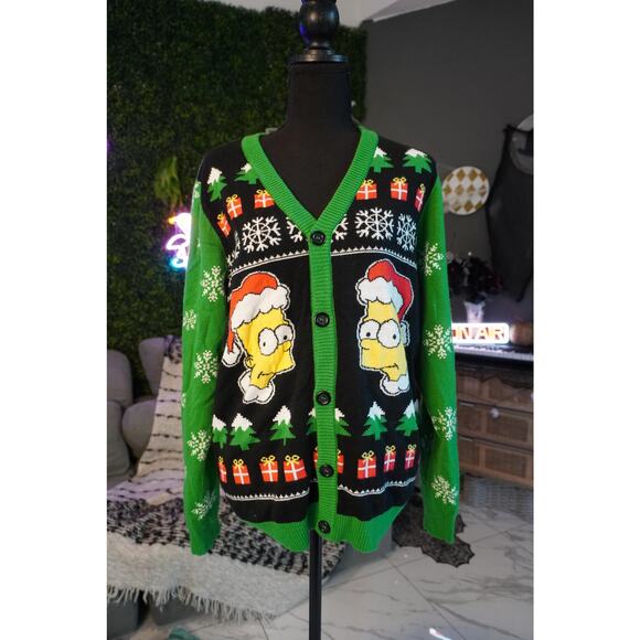 The Simpsons Bart Simpson "Ugly" Christmas Sweater - Picture 1 of 6